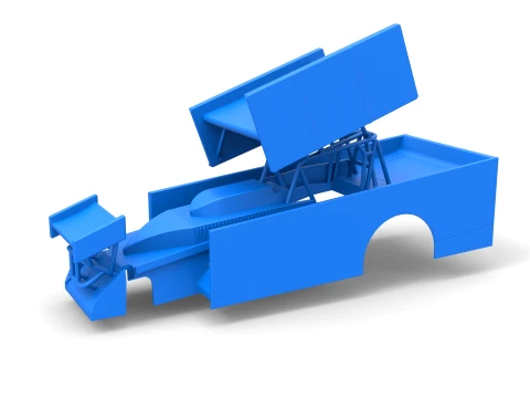 Shell of Northeast Outlaw Dirt Modified stock car V2 Scale 1 to 25 3D Print Model