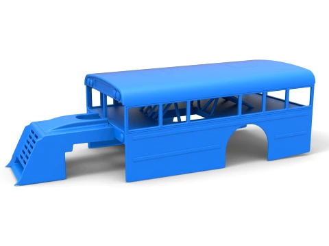 Shell of Outlaw Figure 8 Modified stock car as School bus Scale 1 to 25 3D Print Model