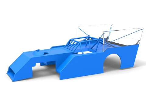 Shell of Outlaw Figure 8 Modified stock car Version 1 Scale 1 to 25 3D Print Model