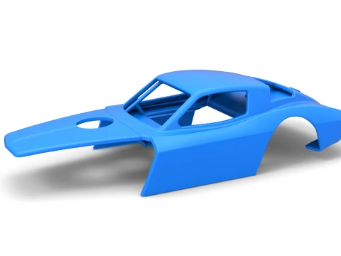 Shell of Vintage Asphalt Modified stock car V2 Scale 1 to 25 3D Print Model