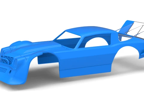 Shell of Vintage Dirt late model Race car Version 3 Scale 1 to 25 3D Print Model