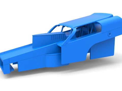 Shell of Vintage Dirt Modified stock car Version 2 Scale 1 to 25 Modelo de Impressão 3D