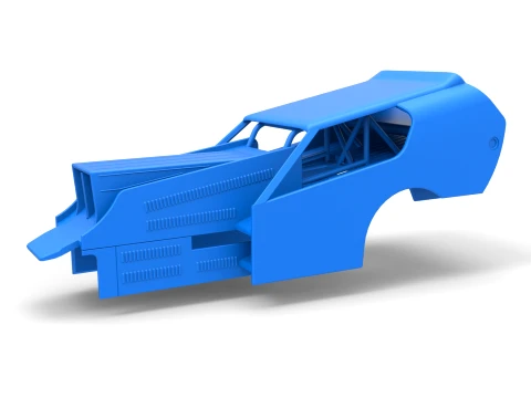 Shell of Vintage Dirt Modified stock car Version 4 Scale 1 to 25 3D Druckmodell