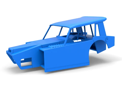 Shell of Vintage Dirt Modified stock car Version 6 Scale 1 to 25 3D Print Model
