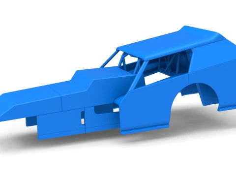 Shell of Vintage Dirt Modified stock car Version 8 Scale 1 to 25 3D Print Model