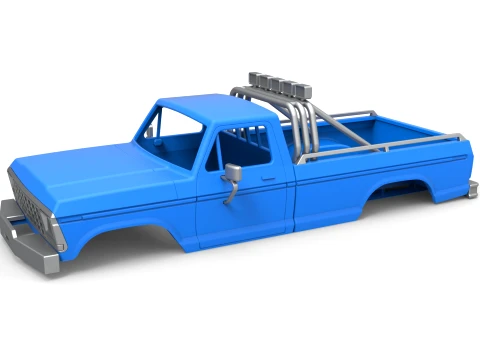 Shell of Vintage Monster Truck Version 5 Scale 1 to 25 3D Druckmodell