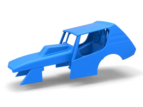 Shell of Vintage Northeast Dirt Modified stock car Scale 1 to 25 Modèles 3D en vedette