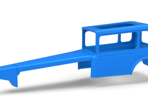 Shell of Vintage Supermodified stock car Version 4 Scale 1 to 25 Modelo de impresión 3D
