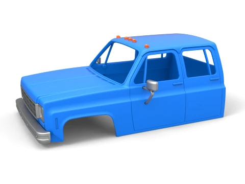 Shell of Vintage Transporter truck Version 1 Scale 1 to 25 Modèles 3D en vedette