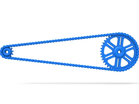 Chain drive Version 1 Scale 1 to 25 3D Baskı Modeli