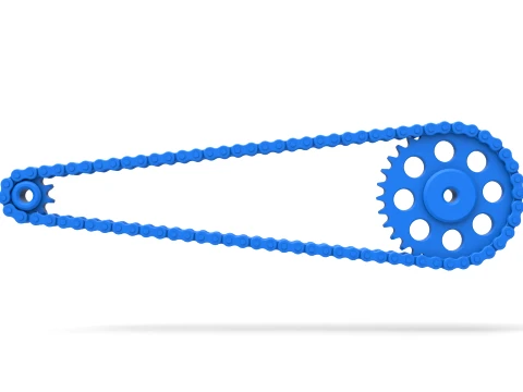 Chain drive Version 2 Scale 1 to 25 3D Baskı Modeli