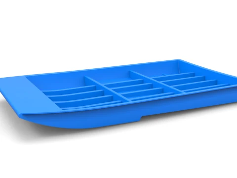 Hull of Drag racing Airboat Scale 1 to 25 3D Print Model