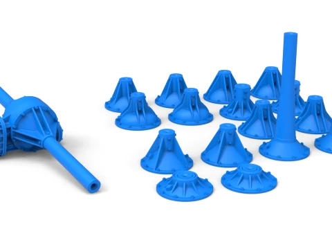Quick Change Rear End Set Version 3 Scale 1 to 25 3D Print Model