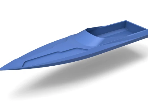Speed boat hull Version 1 Scale 1 to 24 3D Print Model