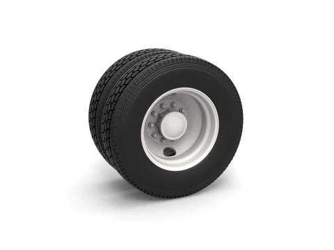2 Hole rear double wheel of old school truck Scale 1 to 25 3D 프린트 모델
