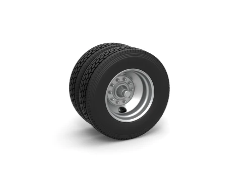 2 Hole double wheel of trailer Scale 1 to 25 3D Print Model