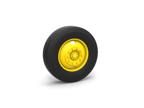 2 Hole front wheel of Vintage School bus Scale 1 to 25 3D Baskı Modeli