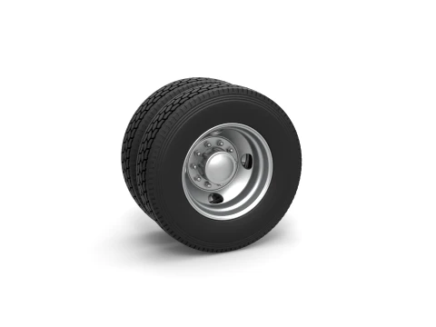 4 Hole rear double wheel of old school truck Scale 1 to 25 3D 프린트 모델