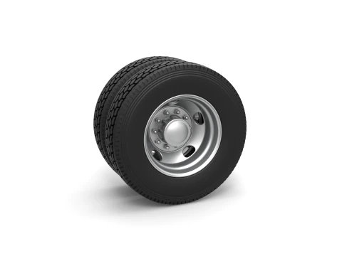 5 Hole rear double wheel of old school truck Scale 1 to 25 3D 프린트 모델