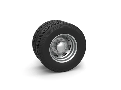 7 Hole rear double wheel of old school truck Scale 1 to 25 3D 프린트 모델