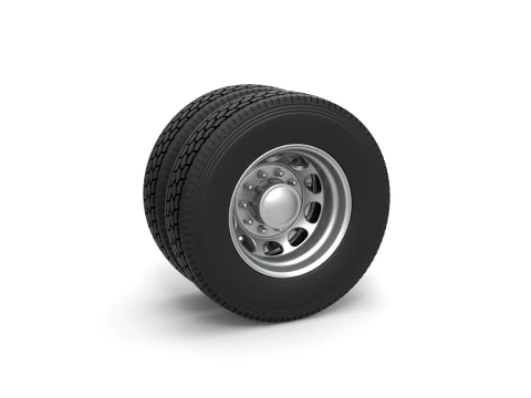 10 Hole rear double wheel of old school truck Scale 1 to 25 3D Baskı Modeli