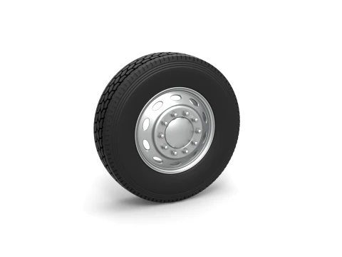 10 Oval Hole Front wheel of semi truck Scale 1 to 25 3D Baskı Modeli