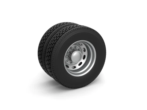 10 Oval Hole Rear double wheel of semi truck Scale 1 to 25 3D Baskı Modeli