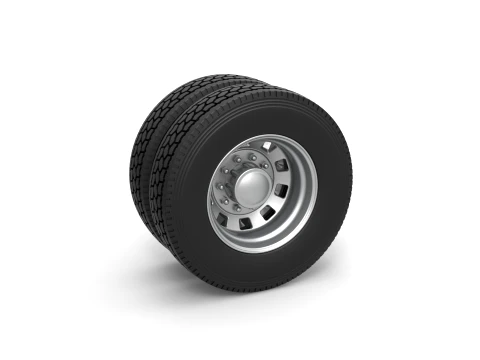 10 Square Hole Rear double wheel of semi truck Scale 1 to 25 3D Baskı Modeli
