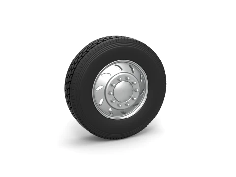 10 Triangular Hole Front wheel of semi truck Version 3 Scale 1 to 25 3D Baskı Modeli