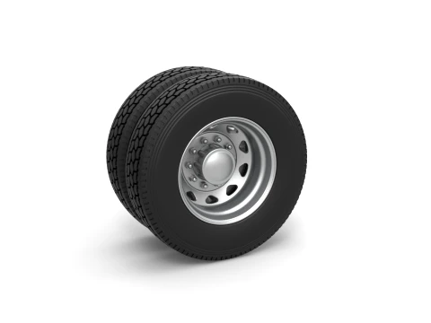 10 Triangular Hole Rear double wheel of semi truck Version 1 Scale 1 to 25 3D Baskı Modeli