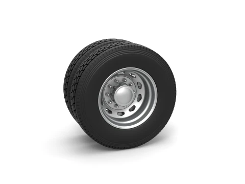 10 Triangular Hole Rear double wheel of semi truck Version 2 Scale 1 to 25 3D Baskı Modeli