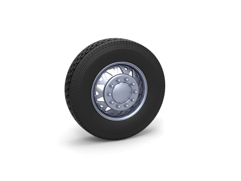 Front custom wheel of semi truck Version 1 Scale 1 to 25 3D Baskı Modeli