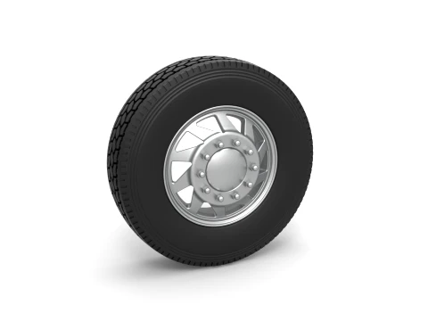 Front custom wheel of semi truck Version 7 Scale 1 to 25 3D Print Model