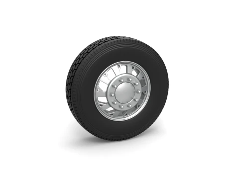 Front custom wheel of semi truck Version 9 Scale 1 to 25 3D Print Model