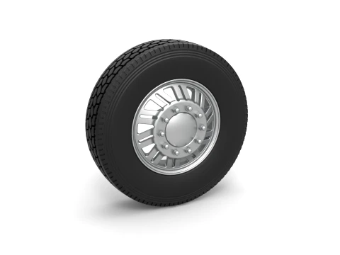 Front custom wheel of semi truck Version 11 Scale 1 to 25 3D Print Model