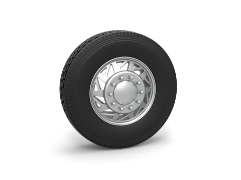 Front custom wheel of semi truck Version 14 Scale 1 to 25 3D Print Model