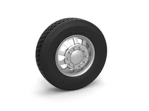 Front custom wheel of semi truck Version 18 Scale 1 to 25 3D Print Model