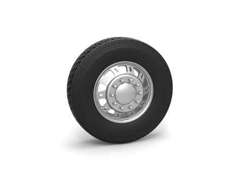 Front custom wheel of semi truck Version 19 Scale 1 to 25 3D Print Model