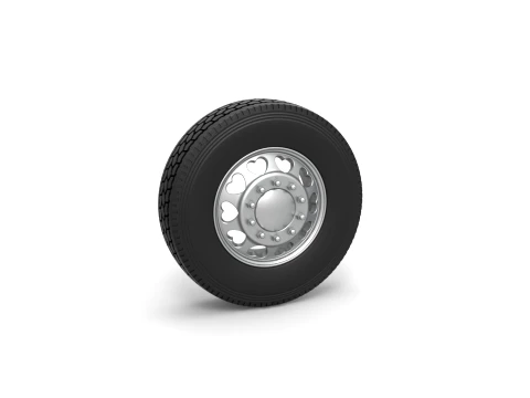 Front custom wheel of semi truck Version 25 Scale 1 to 25 3D Print Model