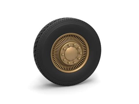 Front custom wire wheel of semi truck Scale 1 to 25 3D Print Model