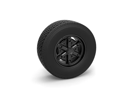 Front float 6 spoke wheel of old school truck Scale 1 to 25 3D Print Model