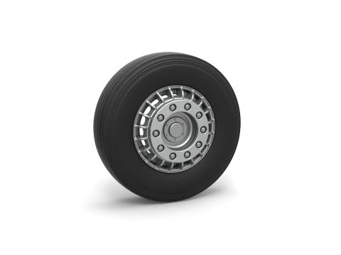 Front wheel of racing semi truck Version 2 Scale 1 to 25 3D Print Model