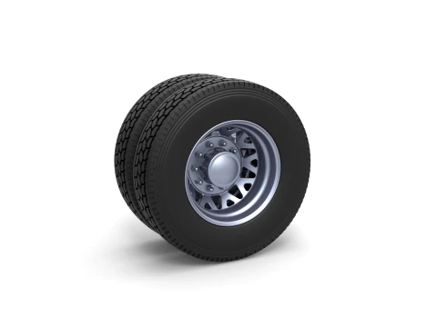 Rear custom wheel of semi truck Version 1 Scale 1 to 25 3D Print Model