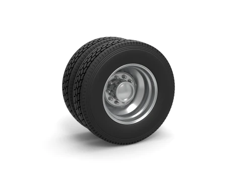 Rear custom wheel of semi truck Version 2 Scale 1 to 25 3D Print Model