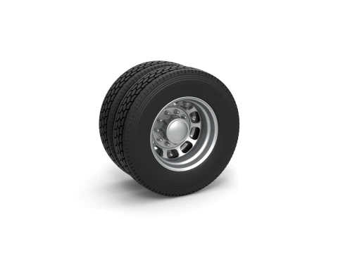 Rear custom wheel of semi truck Version 3 Scale 1 to 25 3D Print Model