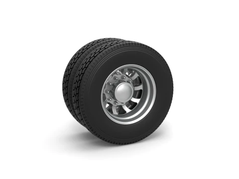 Rear custom wheel of semi truck Version 8 Scale 1 to 25 3D Print Model