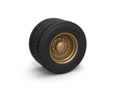 Rear custom wire wheel of semi truck Scale 1 to 25 3D Print Model
