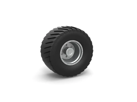 Wheel from Pulling truck 2 Scale 1 to 25 3D Print Model