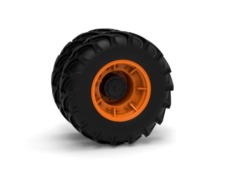 Front wheel of Racing Combine Harvester Version 2 Scale 1 to 25 3D Print Model