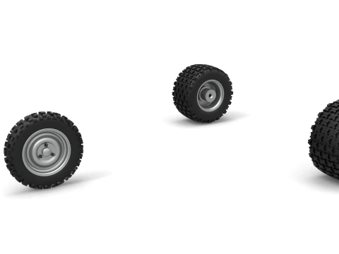 Wheel Set of Ape car proto for dirt Scale 1 to 25 3D Print Model